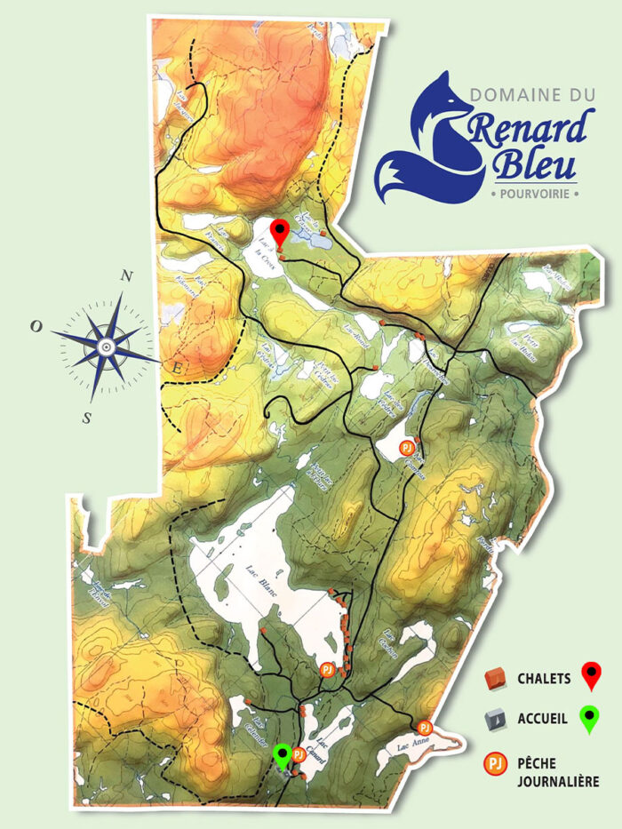 Domaine du Renard Bleu - Mappe - Lac à la Croix - Chalet Faucon